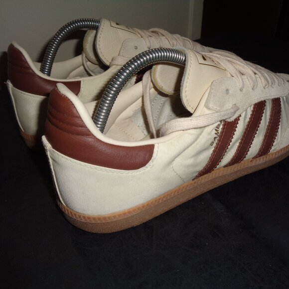 Adidas Sambas Originals OG Shoes in Cream / Preloved Brown - ID1447 Men's 9.5 - Picture 8 of 16